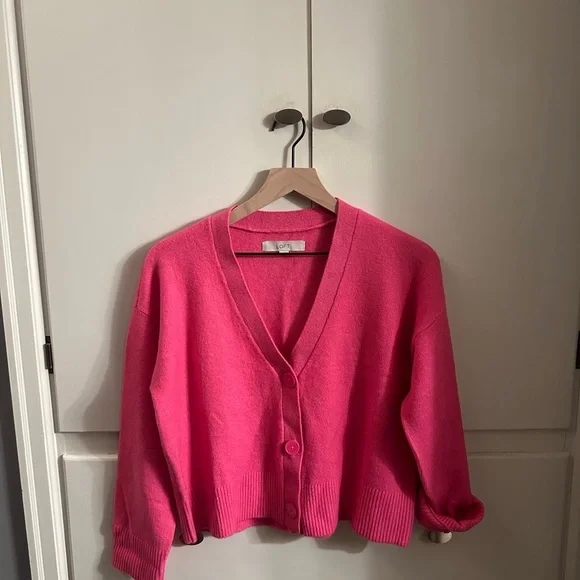 LOFT Bright Pink Women's Cardigan - Picture 1 of 1